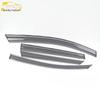 Rain Deflectors with Bright Plastic Strip for 15 Captur Models - PS Plastic Sun Visor Trim Exterior Accessory