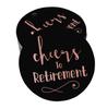 Inkdotpot Pack Of 100 Real Gold Foil Paper Tags Cheers To Retirement Favor Hang