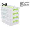 Transparent 4-Layer Storage Container with Handle Large Capacity Multipurpose Crafts Supplies Sewing Utility Storage Bin Storage Organizer
