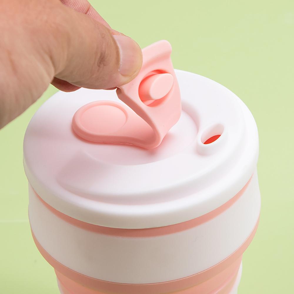 Sport Mug Folding Cup Coffee Foldable Silicon Bpa Free Best Seller Collapsible Travel Food Grade Silicone Minimalist Color Box