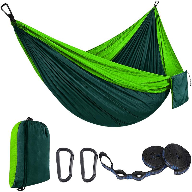 Portable Nylon Parachute Camping Hammock Swing Chair (Single/Double)