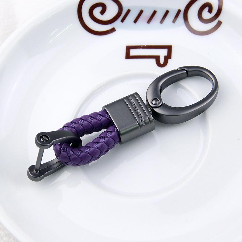 Braided Rope Sub-Gun Printing Keychain Men'S And Women'S Waist Hanging Big Head Chain General Car Key Bag Accessories