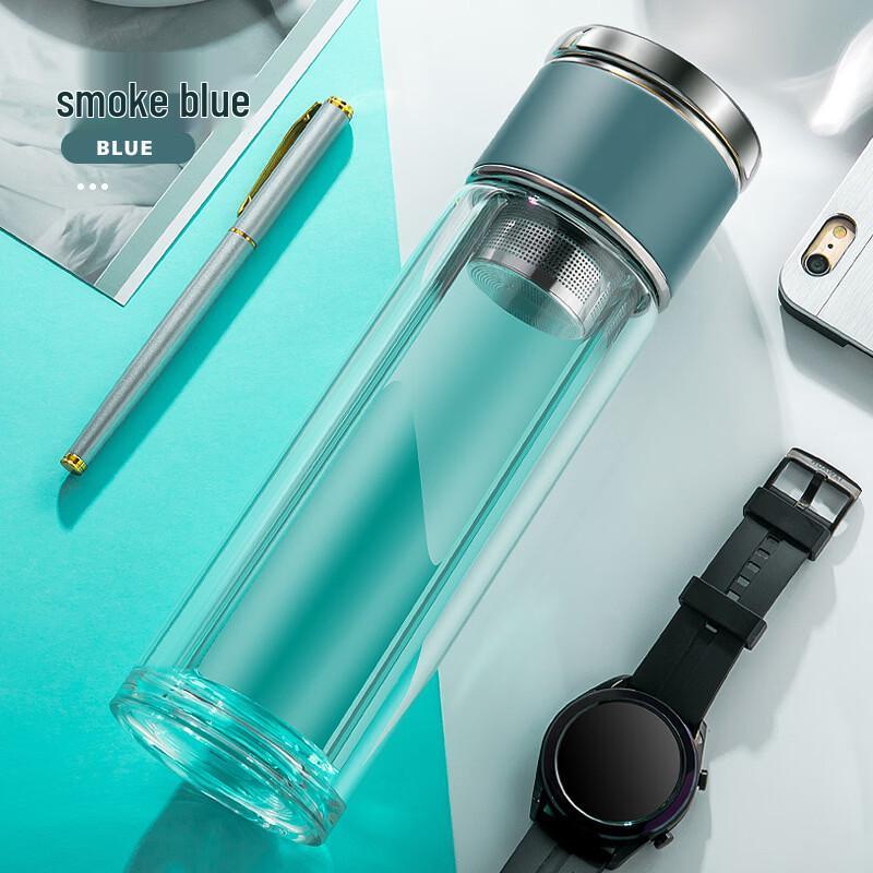 Double-Layer Glass Tea Infuser Bottle