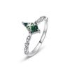 WES   CopperNatural Moss Agate Ring For Women Oval Cut Sea Grass Agate Flower Rings Wedding Party Jewelry Gift