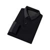 Men Fall Winter Top Fake Two-piece Pluish Lined Turn-down Collar Formal Business Style Shirt Mid-aged Men Father Office Work Clothes
