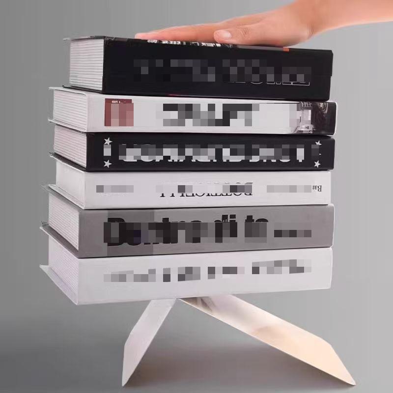 L-shaped Thick Transparent Acrylic Book Stand Student Book Storage Partition Bookshelf Desktop Sorting Classifier Newspaper Library Display Rack