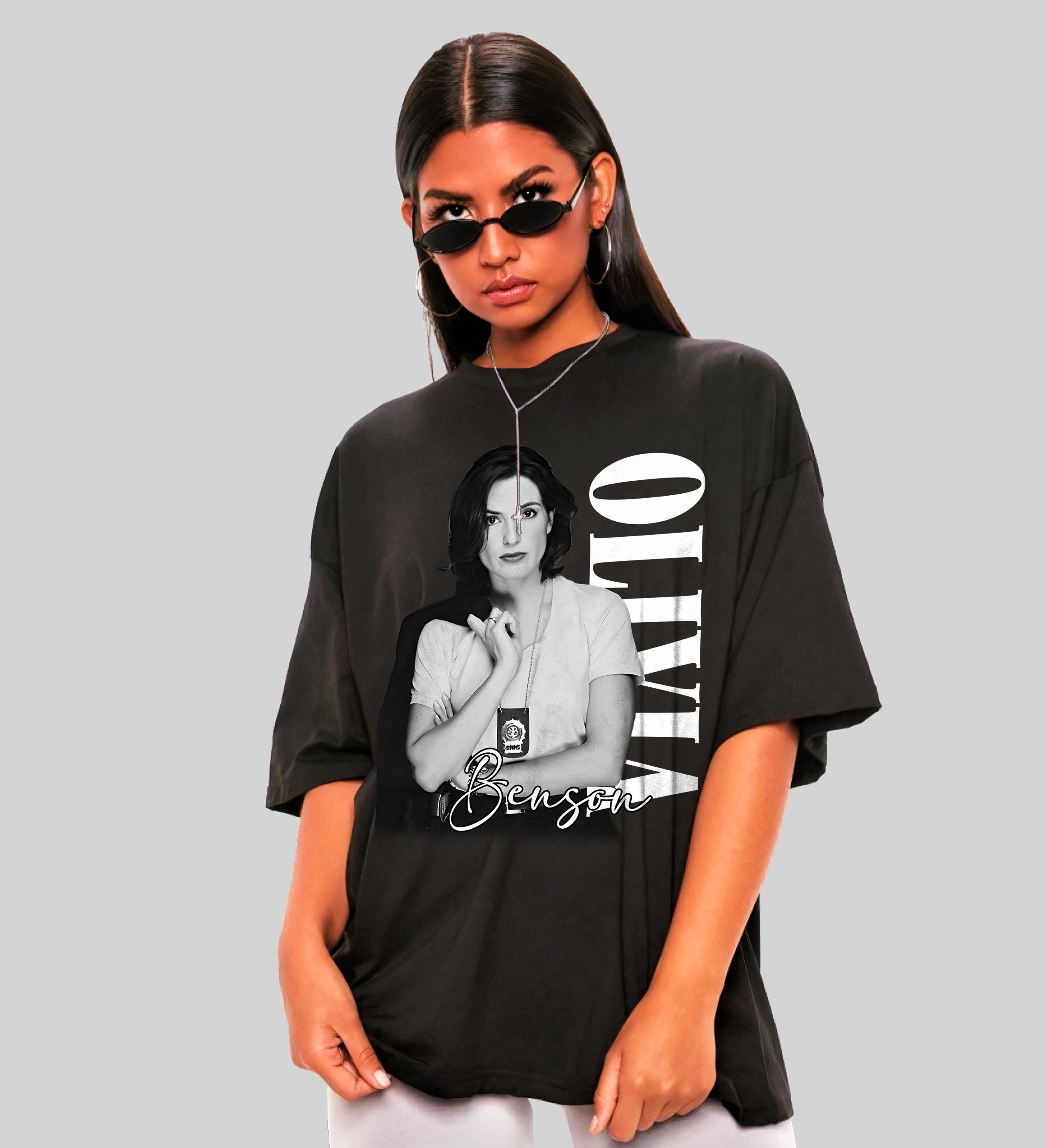 Olivia Benson Tee Law and Order Unisex Shirt Summer Unisexs and Womens Loose and Breathable Tshirt Top S