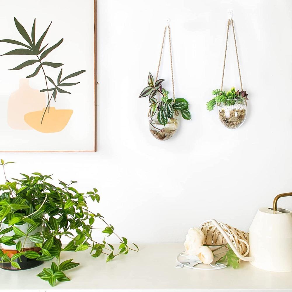 Transparent Hydroponic Hanging Vase Glass Flower Arrangement Bottle Flower Pot Living Room