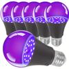 Black Light Bulbs 9W LED UV Blacklight AC 85-265V Transparent Cover Party Ghost House Fluorescent Atmosphere Decoration Light