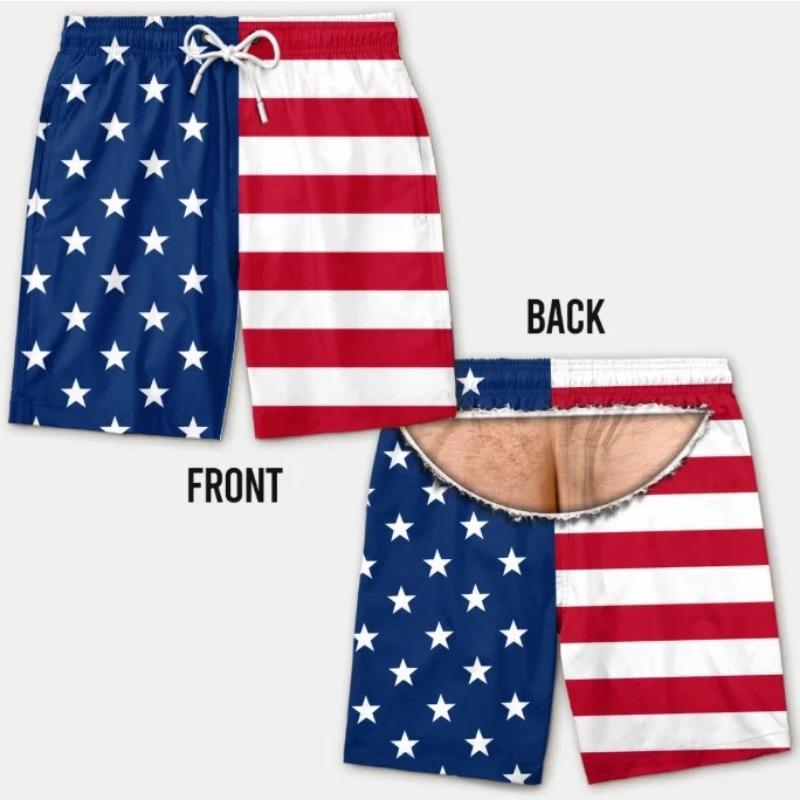 Funny Men’s Swim Trunks Fake Underwear Beach Shorts, Wide Load Birthday Gag Gift Summer Gag Gift for Men, Summer Vacation Shorts