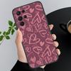 Phone Case For Samsung A17 A55 A16 A56 A35 A15 A53 A54 A33 A34 A25 A05S A52 A52S A07 A26 A06 Love Pink Heart