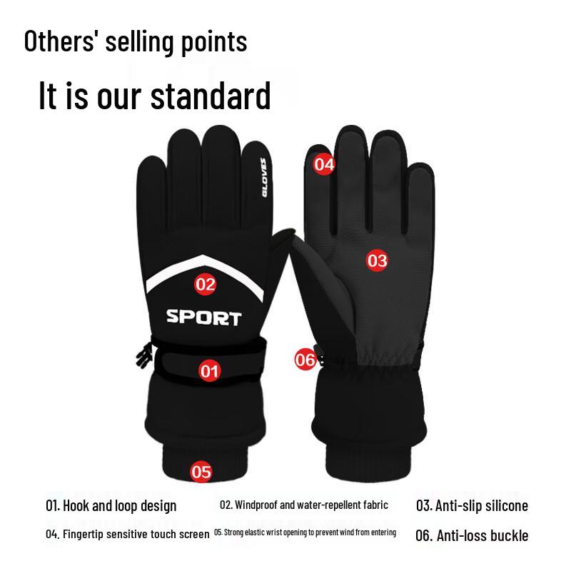 Wooke Unisex Winter Warm Touchscreen Sports Gloves