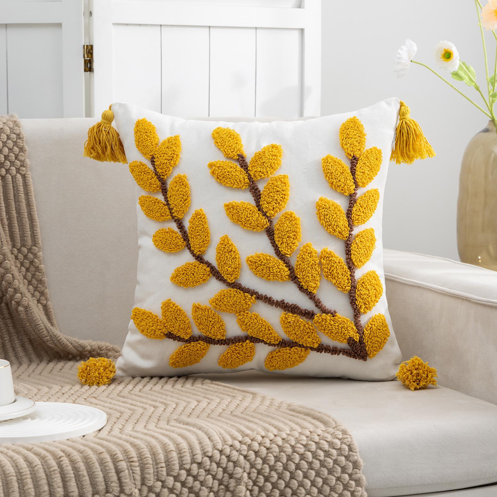 

Чехол для подушки с кисточками, офисный, домашний, для гостиной, дивана, спальни, подушка-кушон, без наполнителя, подушка для спины 45 * 45Cm (without core)