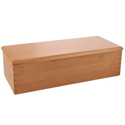 Boîte à baguettes en bambou de grande capacité Sécurité avec couvercle Rangement pour couverts Contenant de rangement en bambou écologique