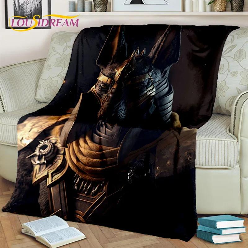 Anubis faraon Horus mumia mitologia egipska bogowie koc, miękki koc do rzucania dla domu sypialnia kanapa z funkcją spania narzuta na piknik koc dziecięcy