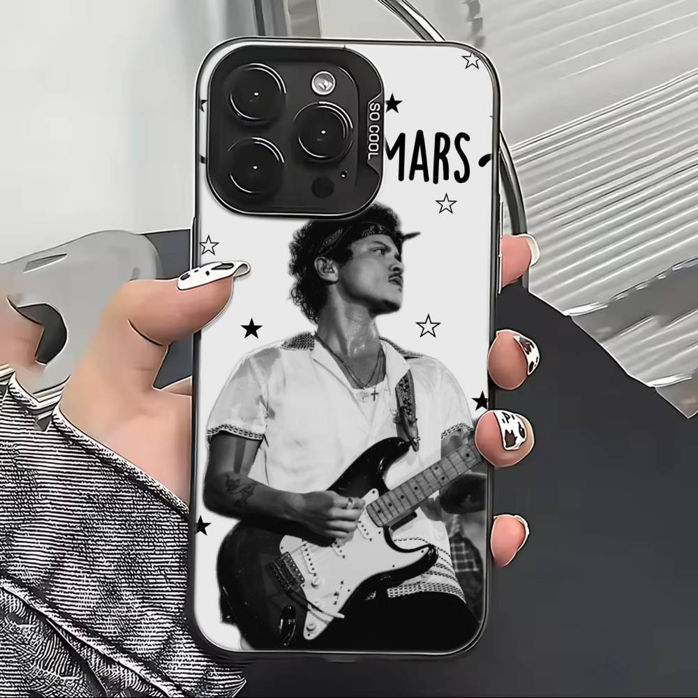 Singer Bruno M-Mars Phone Case For iPhone 17,16,15,14,13,12,11 Plus,Pro Max,XS,Colorful Silver Black Cover