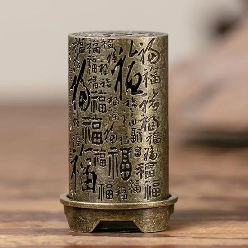 Square Vertical Incense Burner, Small Xiangyun Alloy Incense Holder, Indoor Aromatherapy, Home Ornament, Chinese Plum Burners