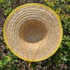 Cappello a visiera con tesa larga per bambina bambino unisex uncinetto paglia naturale cappello da contadino per bambini cappello Panama cappello a visiera per bambini