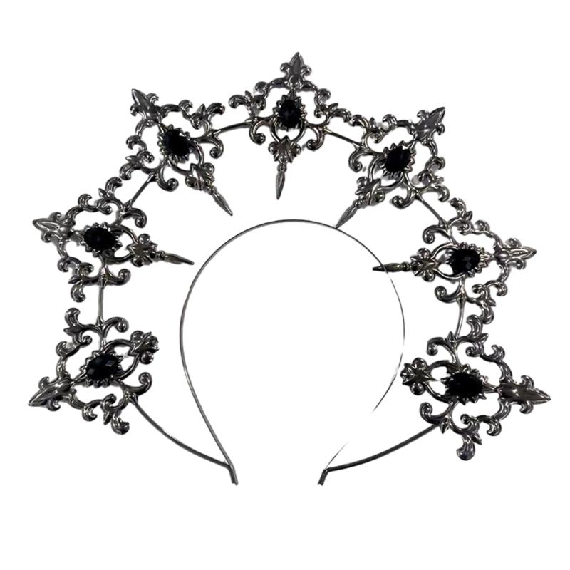 Alloy Crown Tiaras Headband Cosplay Wedding Hair Accessories Ladies Hair Hoop