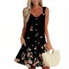 Women's Summer Dress With Pocket Sleeveless Floral Print Sundress