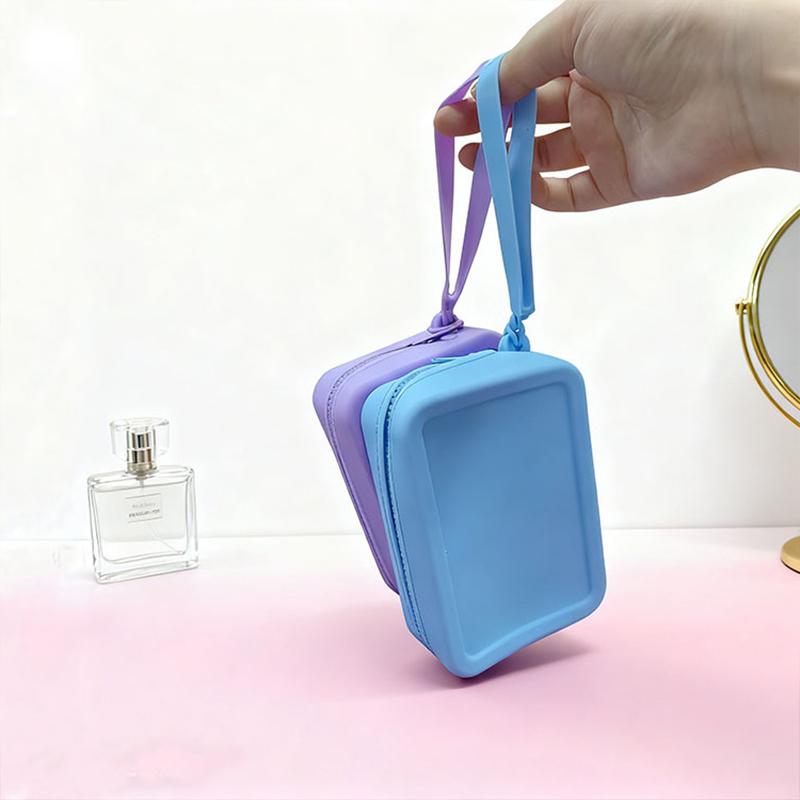 Makeup Bag Silicone Travel Organizer Bag Large Capacity Portable Key Pouch