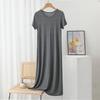 New Short-sleeved Crew Neck Nightdress Women's Summer Modal Dress Summer Long A-shaped Dress