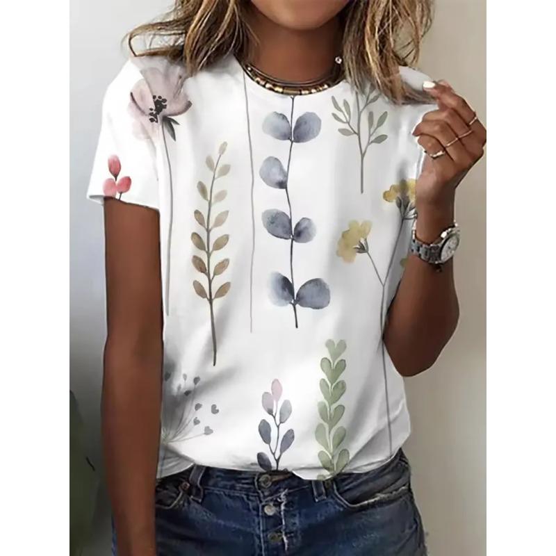 3D Printed Summer Fashion Women's T-Shirt Breathable Versatile Trend