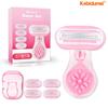 5PCS Women Safety Razor Blades 5-Layer Stainless Steel Blades for Face/ Leg/ Armpit/ Bikini Beauty Hair Removal Shaving Portable Lady Manual Shaver