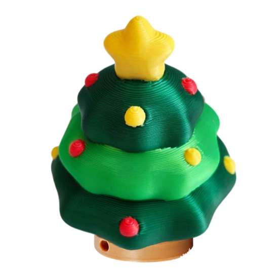 Holiday Party Favors Christmas Tree Fidget Clicker Keychain, 3D Printed Shaped Stress Relief Stocking Stuffers for Kids Toy, Sensory Figure
