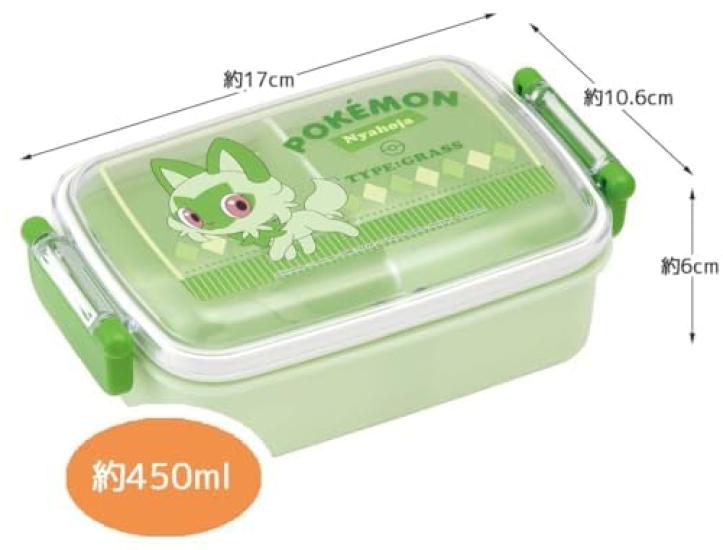 Skater Character 24 Nyaoha Antibacterian Se poate spăla în mașină de spălat vase Capac pufos Cutie de prânz strânsă Cutie Bento pătrată 450 ml Set cutie Cupă Monstru Copii Copii Pufoase