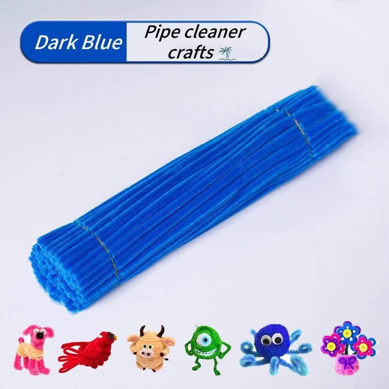 100 Pieces Pipe Cleaners Chenille Stem, Solid Color Pipe Cleaners Set for Pipe Cleaners DIY Arts Crafts Decorations