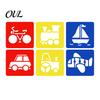6 Piece Stencil Set Pcs Painting Template Stencils, 5.5x5.9 Inch Washable Reusable DIY Art And Craft Stencils for Wood Paper Fabric, Home Decor