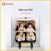 SEEBABY Foldable Sit-Lie Twin Side-by-Side Baby Pushcart
