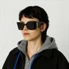 Saint Laurent Buchstabenlogo Metallnasenpads Unregelmäßiges Gestell Sonnenbrille Damen Sonnenbrille Schwarz SLM119F-BLAZE001
