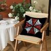 R-Resident E-Evil Cushion Cover Silky Short Plush Invisible Zipper Dustproof Sofa Pillow Case For Home Decor