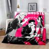 Gangsta Anime Nicolas Brown Print Soft Flannel Throw Blanket Lightweight Warm Sofa Couch Bed Home Decor Cover