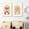 Cartoon Cute Lion Hippo Bear Giraffe Animals Nursery Posters Prints Canvas Painting Wall Art Pictures Baby Room Home Decor