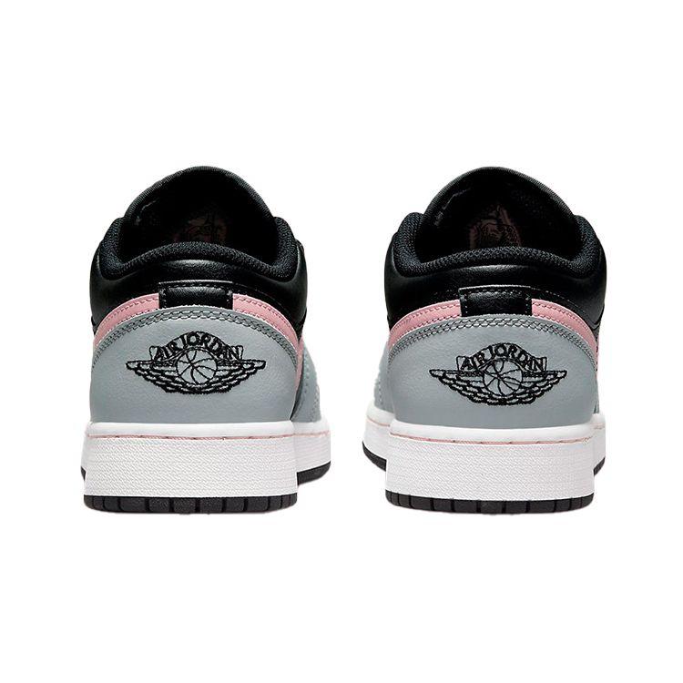 Air Jordan 1 Low GS Grey Fog Bleached Coral Detské tenisky Čierne Biele 553560-062