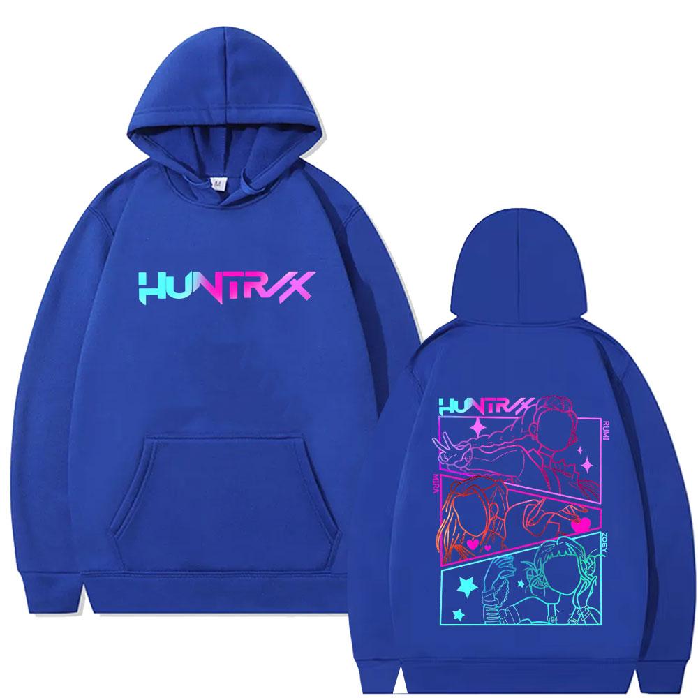 Movie KPop Demon Hunters Graphic Hoodie Kawaii Rumi Mira Zoey Print Pullover Men's Women's Fashion Vintage Oversized