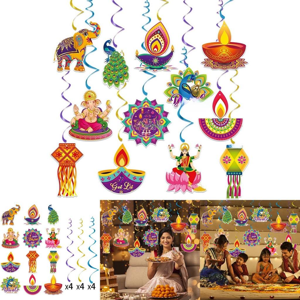 Decoration Venue Diwali Hanging Decoration Atmosphere Celebration Gathering