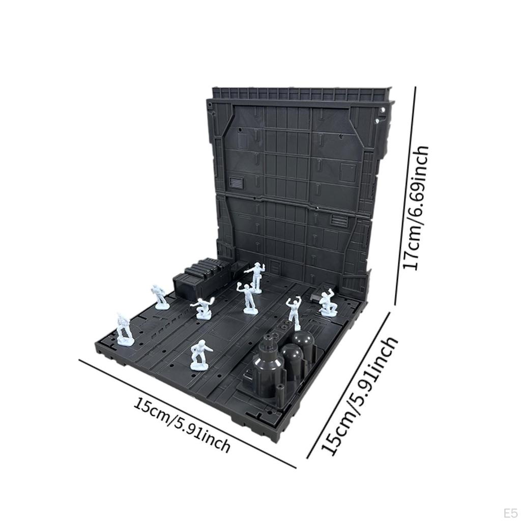 Action Figure Display Base for Garage Diorama Model Storage 15x15x17cm