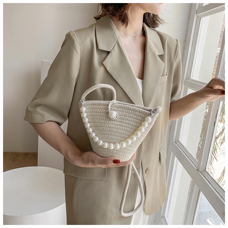 Korean Style 2025 Women's Straw Woven Bucket Bag - Fashionable and Unique Crossbody Shoulder Bag