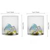 2 Stück Party Luxus Mehrfarbige Glasbecher Personalisierte Trinkgläser Eisbergförmiger Glasbecher Kreativer Berglandschafts-Tassen