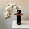 Glass Vase Geometric Arc Shape Transparent Coffee Colored Vase Flower Arrangement Terrarium Home Decoration Accessories
