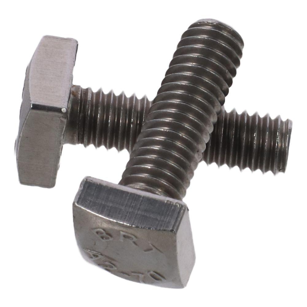 2 Stück M6*20MM Vierkantkopfschraube Silber Vollgewinde Langlebig Vierkantmaschinenschrauben