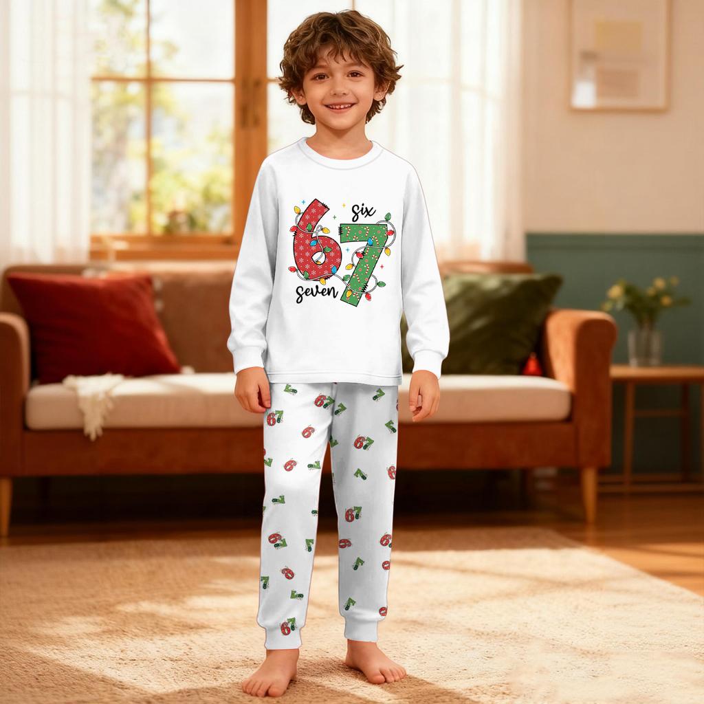 Children's Boys And Girls Thin Two-piece Long-sleeved Pants Two-piece