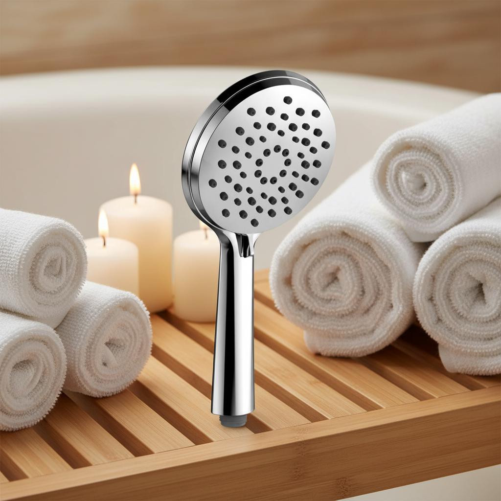 High Quality Chrome ABS Plastic Handheld Shower Heads 3 Functions Hot Sale for Easy Installation Online Technical Support Hotels
