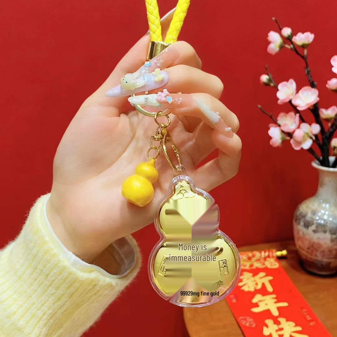 Благословение небожителя 24-каратное золотое брелок-тыква Ornament для телефона