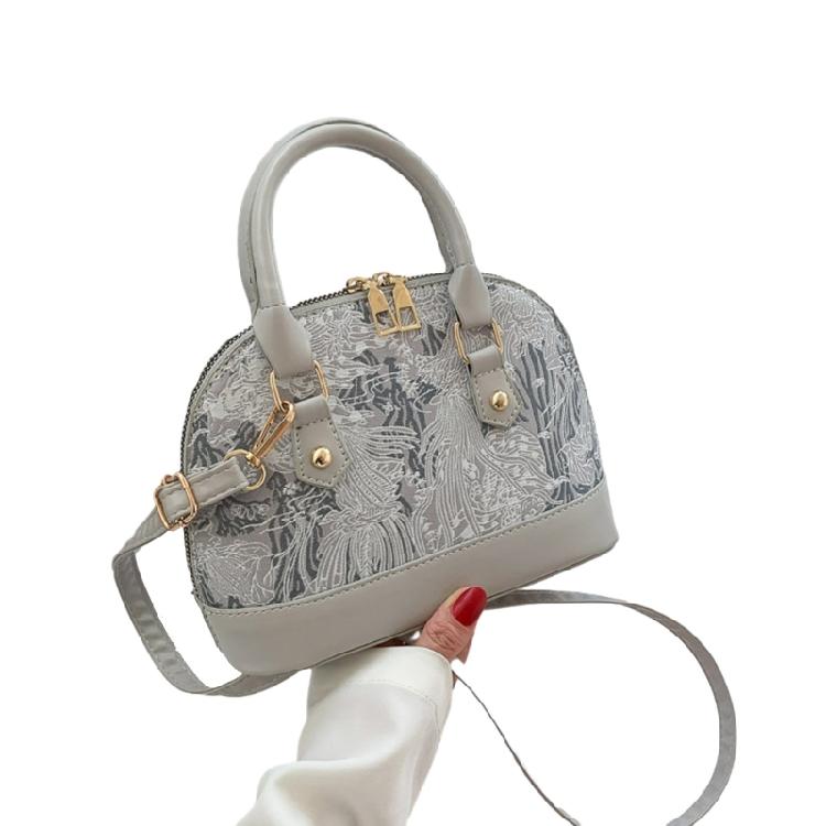 2023 Сумка-ракушка Универсальная сумка через плечо для женщин Модная сумка-клатч Сумка-кроссбоди серый