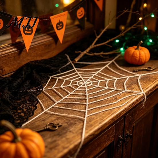 Window Door Hanging Web Halloween Giant Spider Decorations, Large Fake Furry Decorations for Outdoor, Indoor, Yard, Home, Haunted House Decor